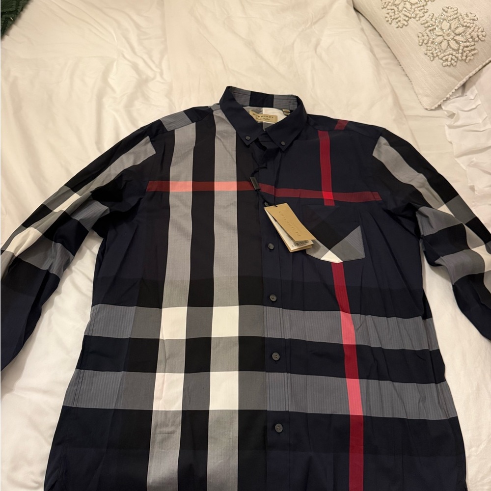 Burberry Men's Checkered Dress Shirt